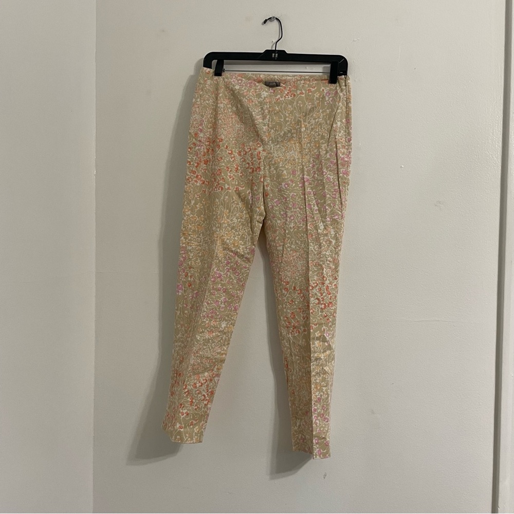 NWT J. Jill Khaki Flower Print Pants | Size: 2